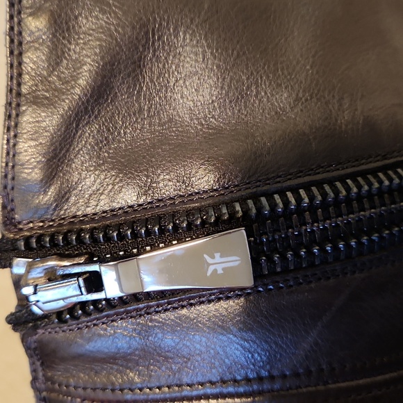 Frye Gray Leather Moto Boot 7.5 Women NWOT - Picture 3 of 5